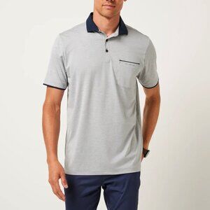 Travis Mathews Call It Off Polo XL Performance Shirt Blue Golf Outdoors Business